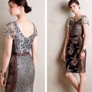 Byron Lars Beguile Pieced Brocade Dress